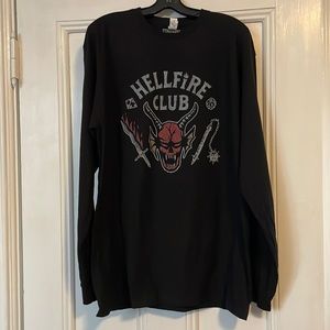 Stranger Things Hellfire Club Mens Longsleeve- never been worn